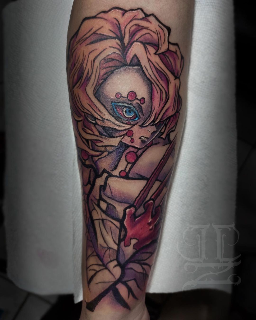 Rui Tattoo With Thick Lines And Light Coloring