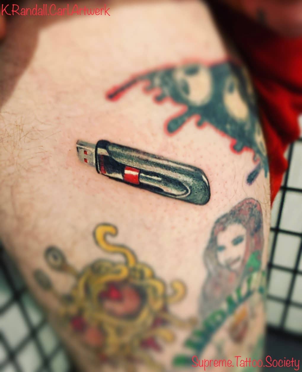 Flash drive tattoo.