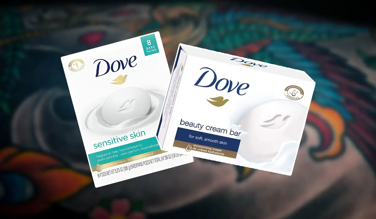 Dove soap for tattoos.
